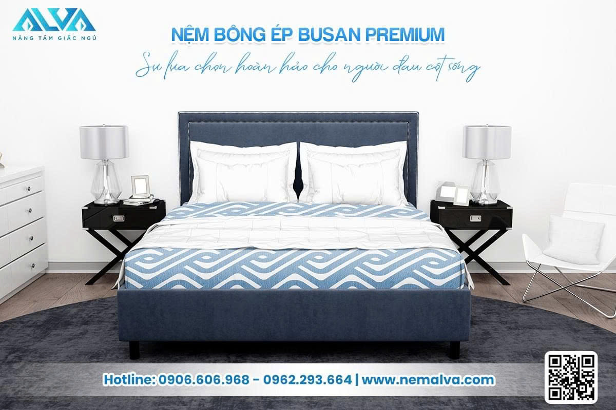 NỆM BÔNG ÉP GẤP 3 CAO CẤP ALVA BUSAN