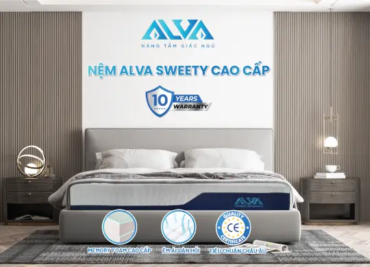 NỆM MEMORY FOAM CAO CẤP ALVA SWEETY